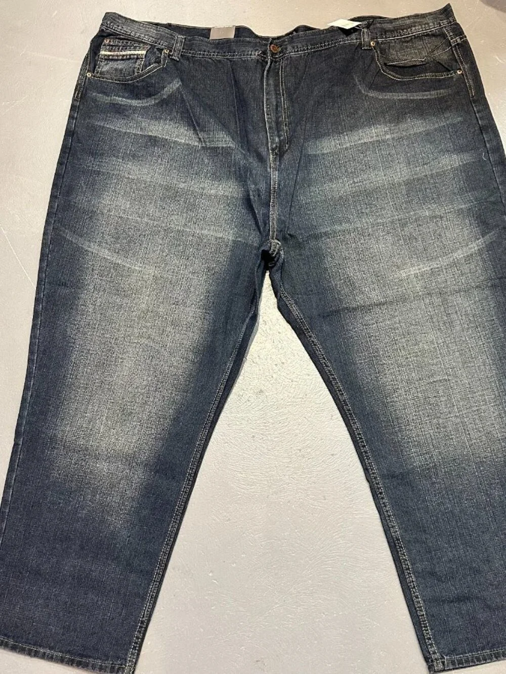 Royal Blue Brand Denim Jeans Men 60 x 34 Relaxed Big & Tall Blue Wash